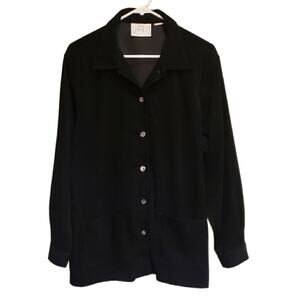 Black Shacket Microsuede